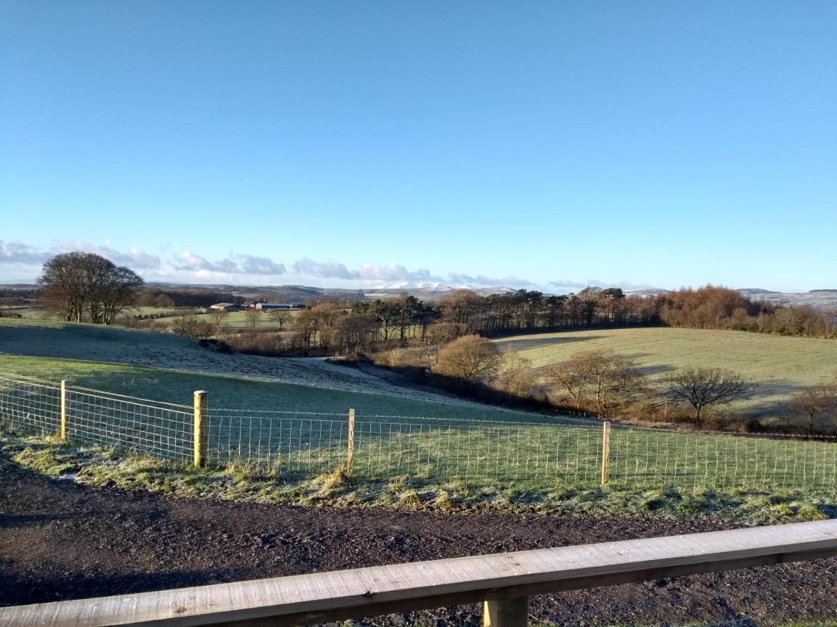Cleeves Cabins Ailsa Luxury Lodge With Hot Tub Dalry  외부 사진